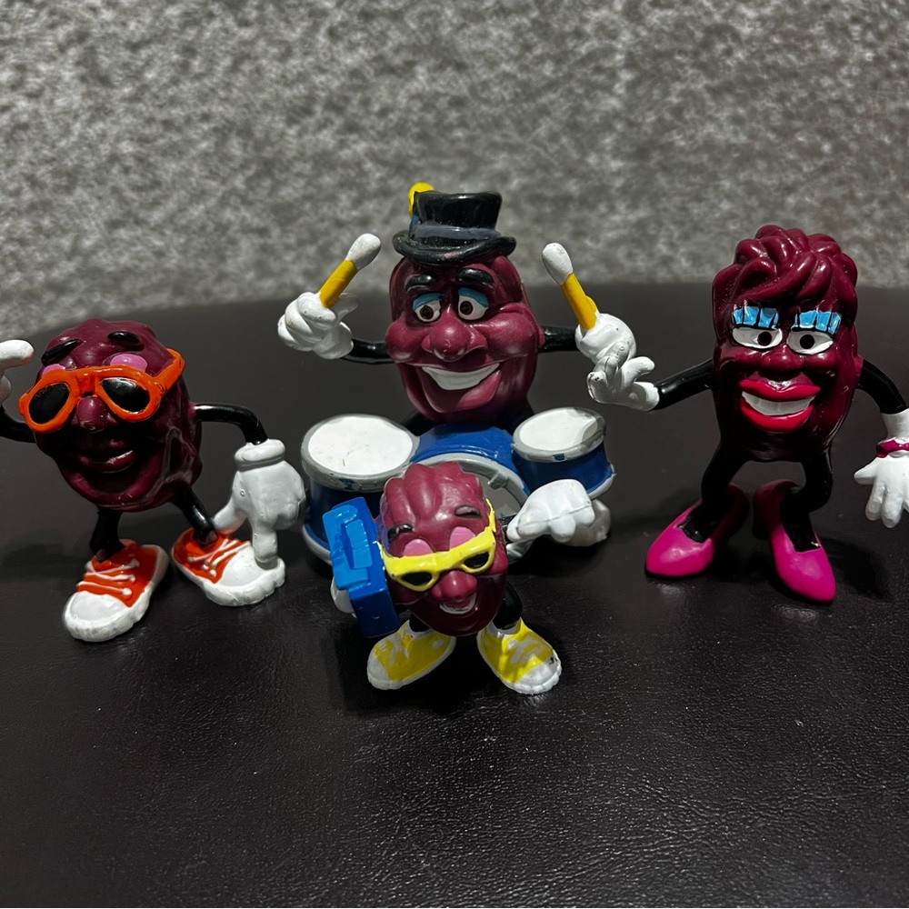 Vintage California Raisins 1998 Action Figures set of 4 Toys